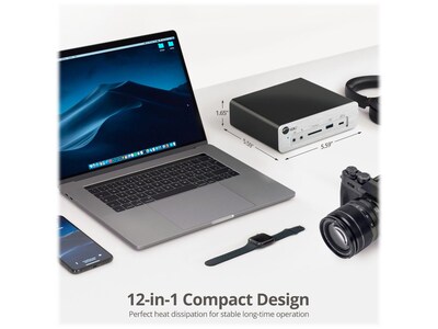 SIIG Thunderbolt 3 DP Docking Station with Dual M.2 NVMe SSD and Power Delivery (JU-DK0K11-S1)