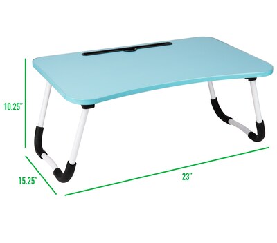 Mind Reader 23" x 15.25" Stainless Steel/Plastic Lap Desk, Blue (LBSTUDY-BLU)