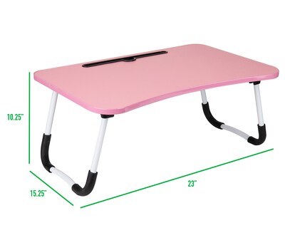 Mind Reader 23 x 15.25 Stainless Steel/Plastic Lap Desk, Pink (LBSTUDY-PNK)