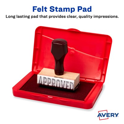 Carter's Felt Stamp Pads, Red, 2 3/4" x 4 1/4"