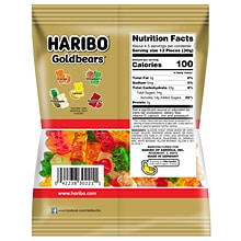 Haribo Gold-Bears Gummi Fruit, 5 oz, 12/Carton (HAR30220)