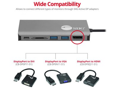 SIIG MST Video with Hub, LAN and PD 3.0 Docking, Windows (JU-DK0F11-S1)