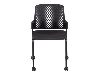 Safco Next Polypropylene Office Chair, Black, 4/Carton (4314BL)