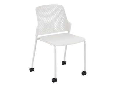 Safco Next Polypropylene Office Chair, White, 4/Carton (4314WH)