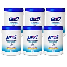 Purell® Hand Sanitizing Wipes, Fresh Citrus Scent, 270 Wipes/Carton, 6/Cartons (9113-06)