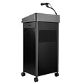 Oklahoma Sound® Greystone Lectern with Sound, 46H, Charcoal Grey (GSL-S)