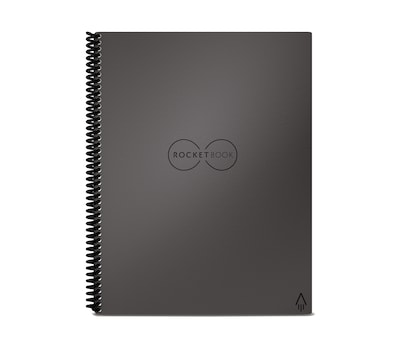 Rocketbook Core Reusable Smart Notebook, 8.5 x 11, Lined Ruled, 32 Pages, Gray (EVR2-L-RC-CIG)