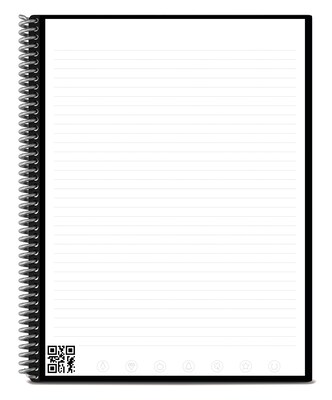 Rocketbook Core Reusable Smart Notebook, 8.5" x 11", Lined Ruled, 32 Pages, Gray (EVR2-L-RC-CIG)