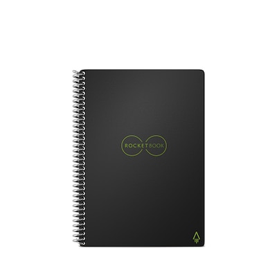 Rocketbook Core Reusable Smart Notebook, 6 x 8.8, Dot-Grid Ruled, 36 Pages, Black (EVR-E-RC-A-FR)