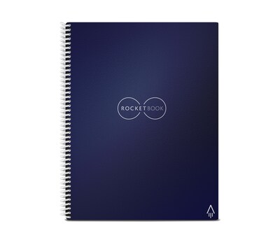 Rocketbook Core Reusable Smart Notebook, 8.5 x 11, Lined Ruled, 32 Pages, Blue (EVR2-L-RC-CDF)