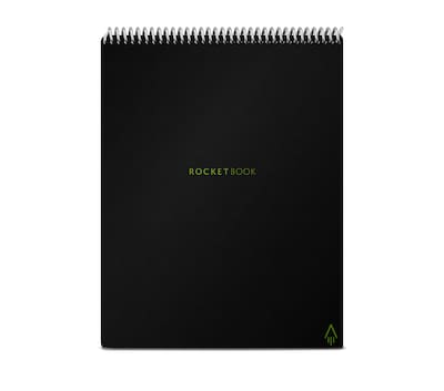 Rocketbook Flip Reusable Smart Notepad, 8.5 x 11, Lined & Dot Grid Ruled, 32 Pages, Black (FLP-L-R