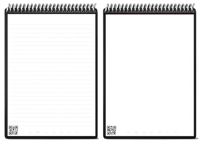 Rocketbook Flip Reusable Smart Notepad, 8.5 x 11, Lined & Dot Grid Ruled, 32 Pages, Black (FLP-L-R