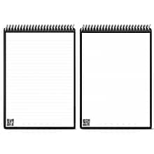 Rocketbook Flip Reusable Smart Notepad, 8.5 x 11, Lined & Dot Grid Ruled, 32 Pages, Black (FLP-L-R