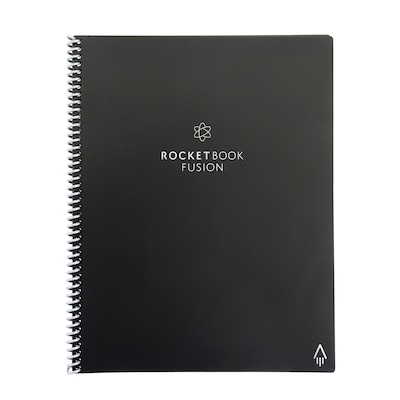 Rocketbook Fusion Reusable Notebook Planner Combo, 8.5" x 11", 7 Page Styles, 42 Pages, Black (EVRF-L-RC-A-FR)