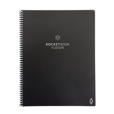 Rocketbook Fusion Reusable Notebook Planner Combo, 8.5 x 11, 42 Sheets, Black (EVRF-L-RC-A-FR)
