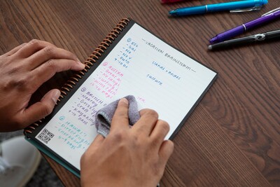 Rocketbook Core Reusable Smart Notebook, 6" x 8.8", Dot-Grid Ruled, 36 Pages, Teal (EVR-E-RC-CCE-FR)