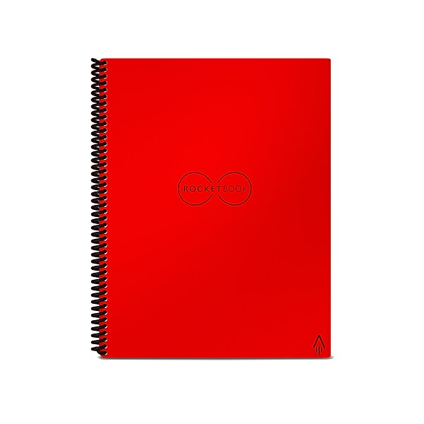 Rocketbook Core Reusable Smart Notebook, 8.5 x 11, Dot-Grid Ruled, 32 Pages, Red (EVR-L-RC-CBG-FR)