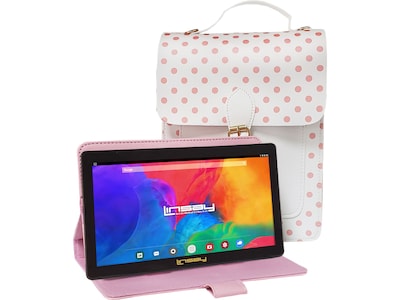 Linsay 7 Tablet with Stylus, Case, and Handbag, 2GB RAM, 64GB Storage, Android 13, Sweet Pink (F7UH