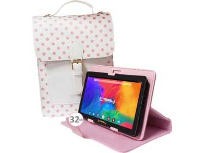 Linsay 7 Tablet with Stylus, Case, and Handbag, 2GB RAM, 64GB Storage, Android 13, Sweet Pink (F7UH