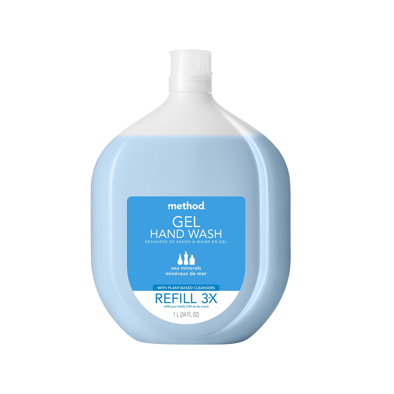 Method Gel Hand Soap Refill, Sea Minerals Scent, 34 Fl. Oz. (328105)