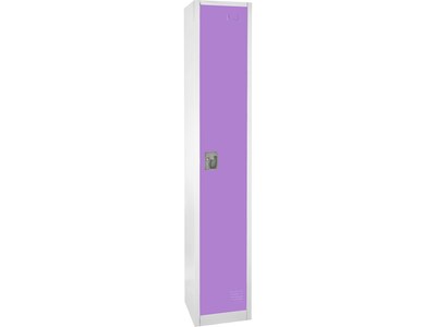 AdirOffice 72 D-1 Compartment Steel Tier Key Lock Purple/Off-White Storage Locker (629-201-PUR)