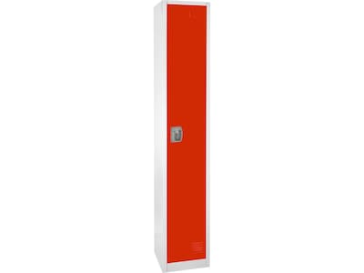 AdirOffice 72 Single Tier Key Lock Red Steel Storage Locker (629-201-RED)