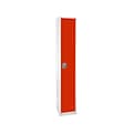 AdirOffice 72 Single Tier Key Lock Red Steel Storage Locker (629-201-RED)