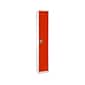 AdirOffice 72 D 1-Compartment Steel Tier Key Lock Red/Off-White Storage Locker (629-201-RED)