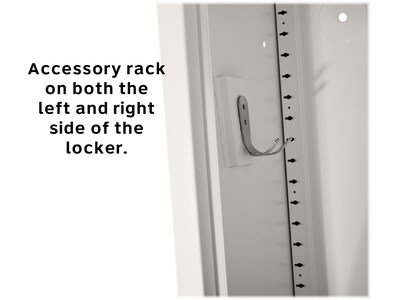 AdirOffice 72'' Single Tier Key Lock Red Steel Storage Locker (629-201-RED)