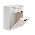 AdirOffice Medium Wall Mounted Mailbox Drop Box, White (631-05-WHI-KC)