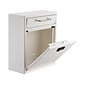 AdirOffice Medium Wall Mounted Drop Box Mailbox, White (631-05-WHI-KC)