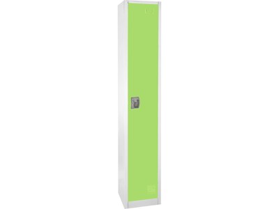 AdirOffice 72" 1-Compartment Steel Tier Key Lock Green/Off-White Storage Locker (629-201-GRN)