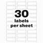 Avery PermaTrack Destructible Asset Tags, 3/4" x 2", White, 30 Labels/Sheet, 8 Sheets/Pack (60531)