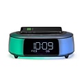 iHome Timeboost Glow Qi Fast Charging Color Changing Bluetooth Alarm Clock (IBTW281B)