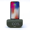 iHome TimeBase Dual Charging Bluetooth Alarm Clock with Wireless and USB Charging (IBTW20B)