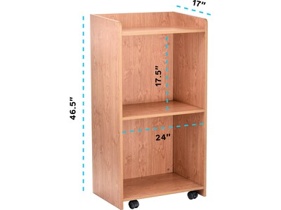 AdirOffice 45.98" Portable Lectern, Medium Oak (661-07-MEO)