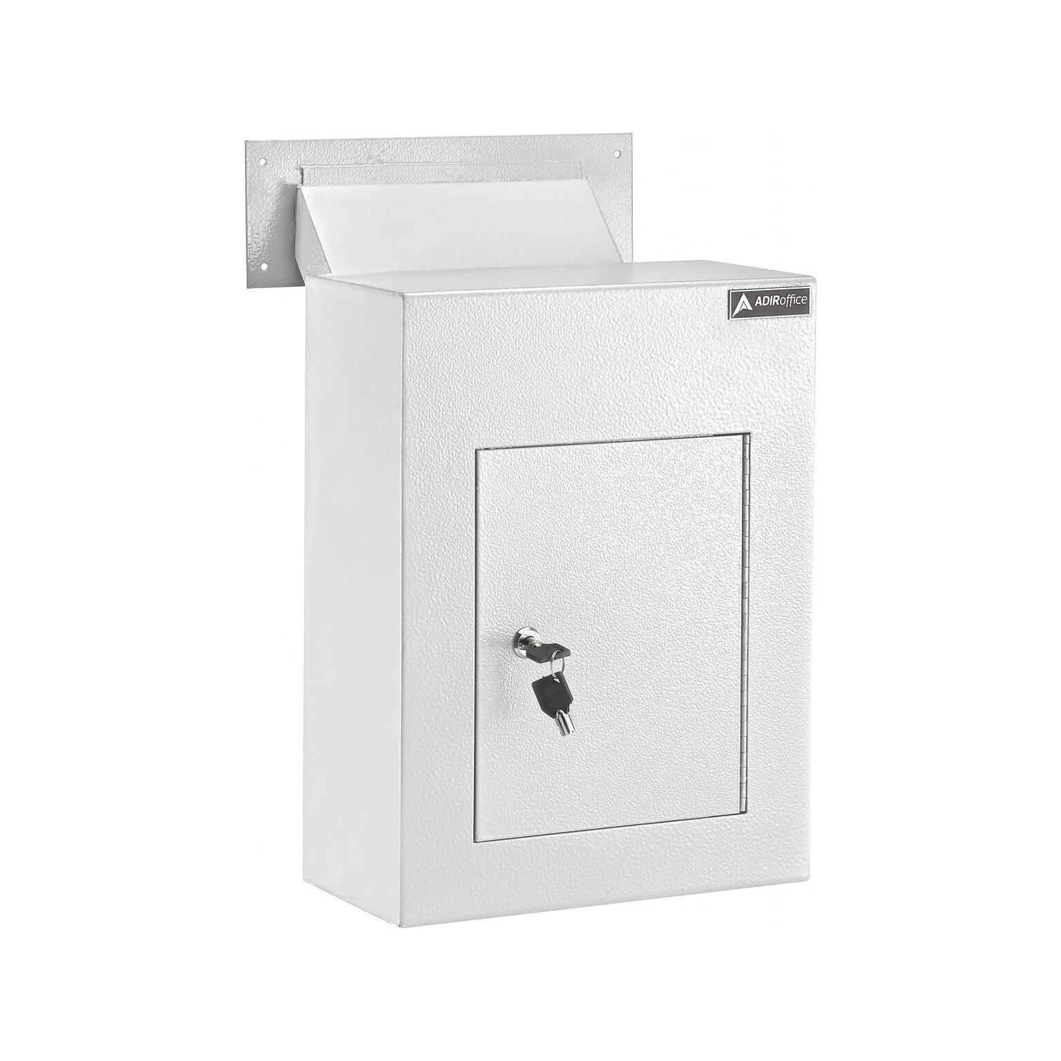 AdirOffice Large Wall Mounted Drop Box, White (631-10-WHI)