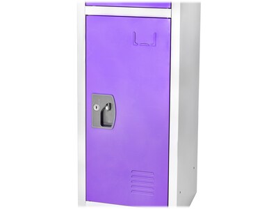 AdirOffice 72'' 3-Tier Key Lock Purple Steel Storage Locker (629-203-PUR)