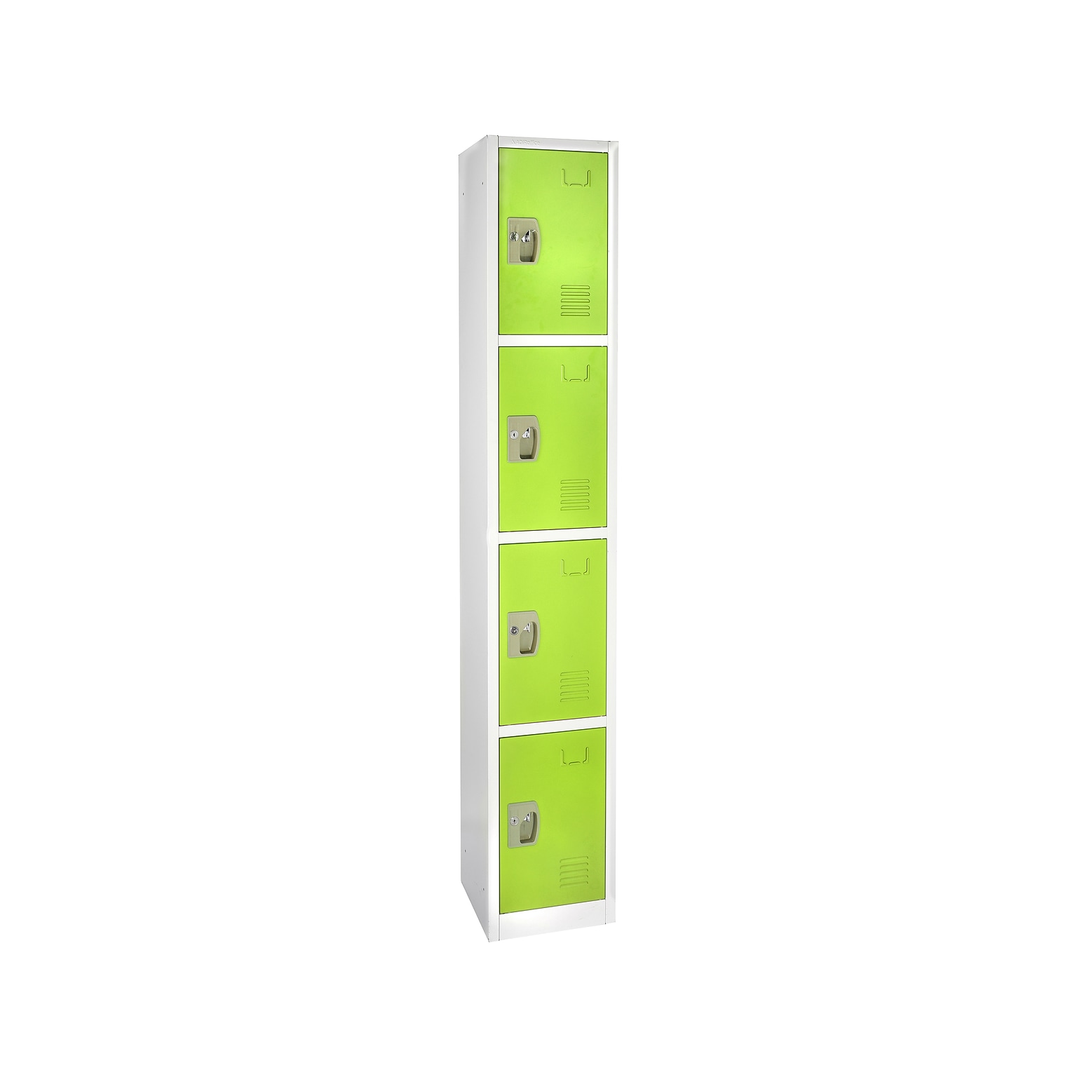 AdirOffice 72 4-Tier Key Lock Green Steel Storage Locker (629-204-GRN)
