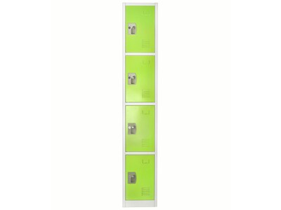 AdirOffice 72 4-Tier Key Lock Green Steel Storage Locker (629-204-GRN)