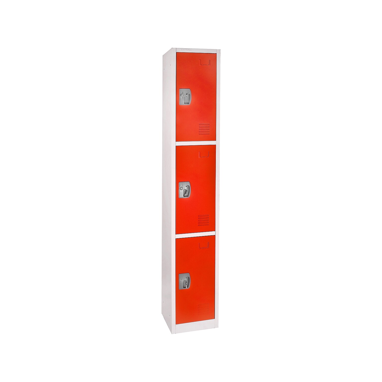 AdirOffice 72 3-Tier Key Lock Red Steel Storage Locker (629-203-RED)