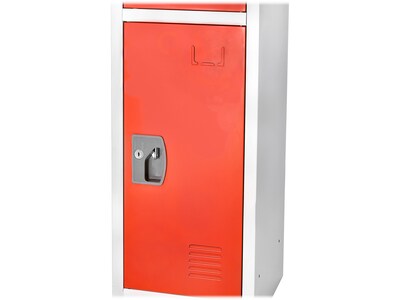 AdirOffice 72'' 3-Tier Key Lock Red Steel Storage Locker (629-203-RED)