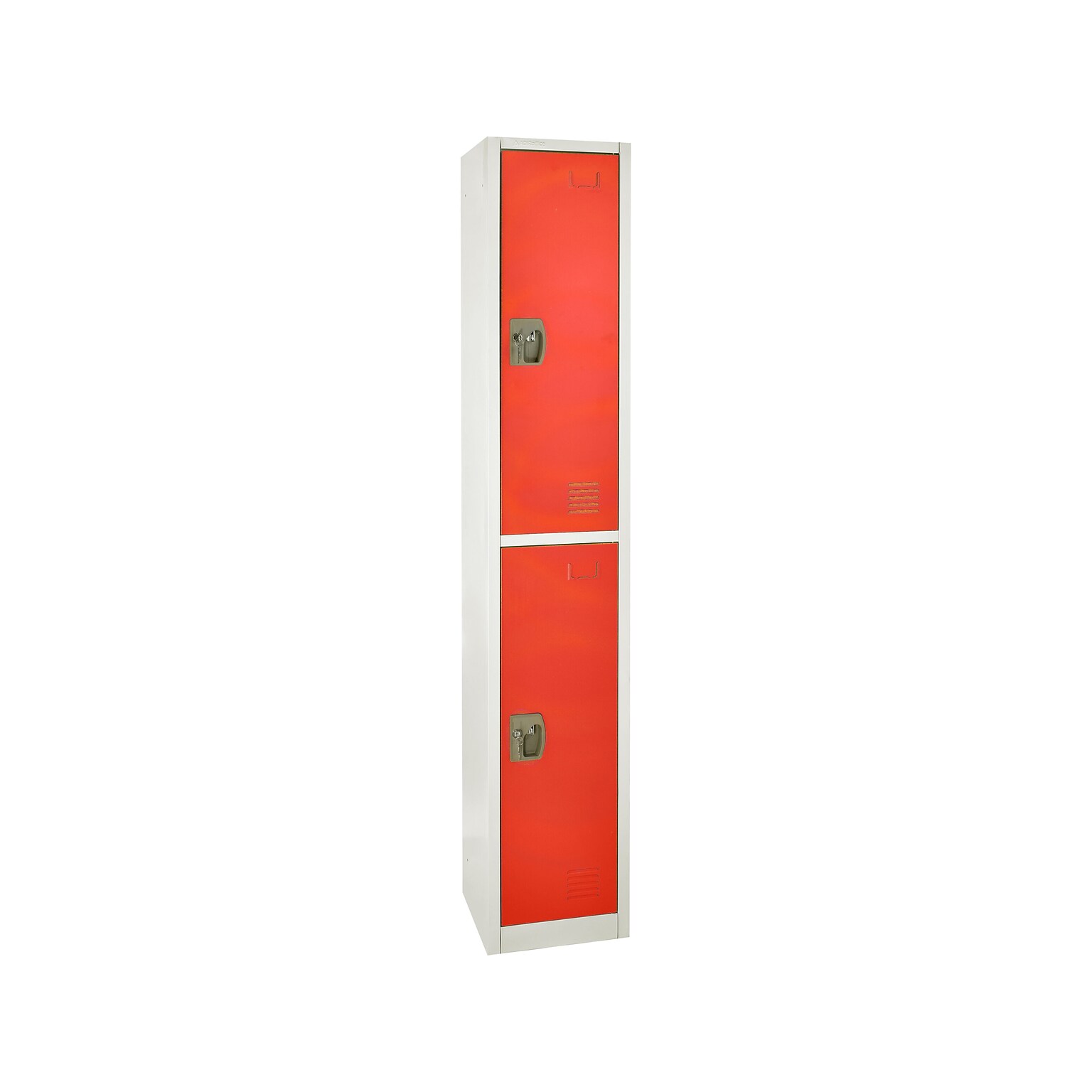 AdirOffice 72 2-Tier Key Lock Red Steel Storage Locker (629-202-RED)