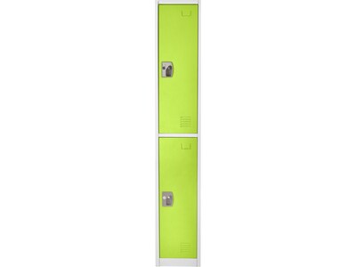 AdirOffice 72 2-Tier Key Lock Green Steel Storage Locker (629-202-GRN)
