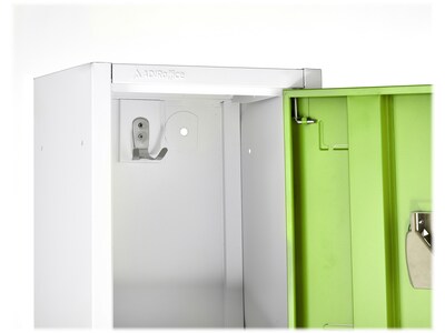 AdirOffice 72'' 2-Tier Key Lock Green Steel Storage Locker (629-202-GRN)