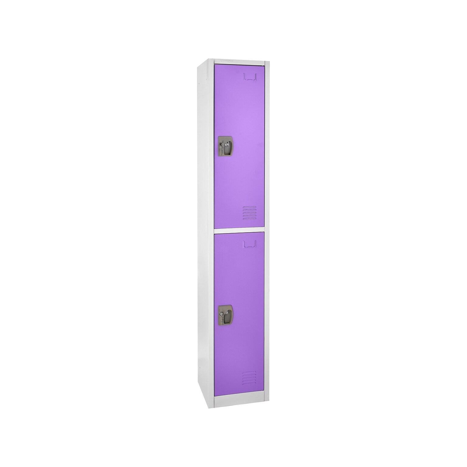 AdirOffice 72 2-Tier Key Lock Purple Steel Storage Locker (629-202-PUR)