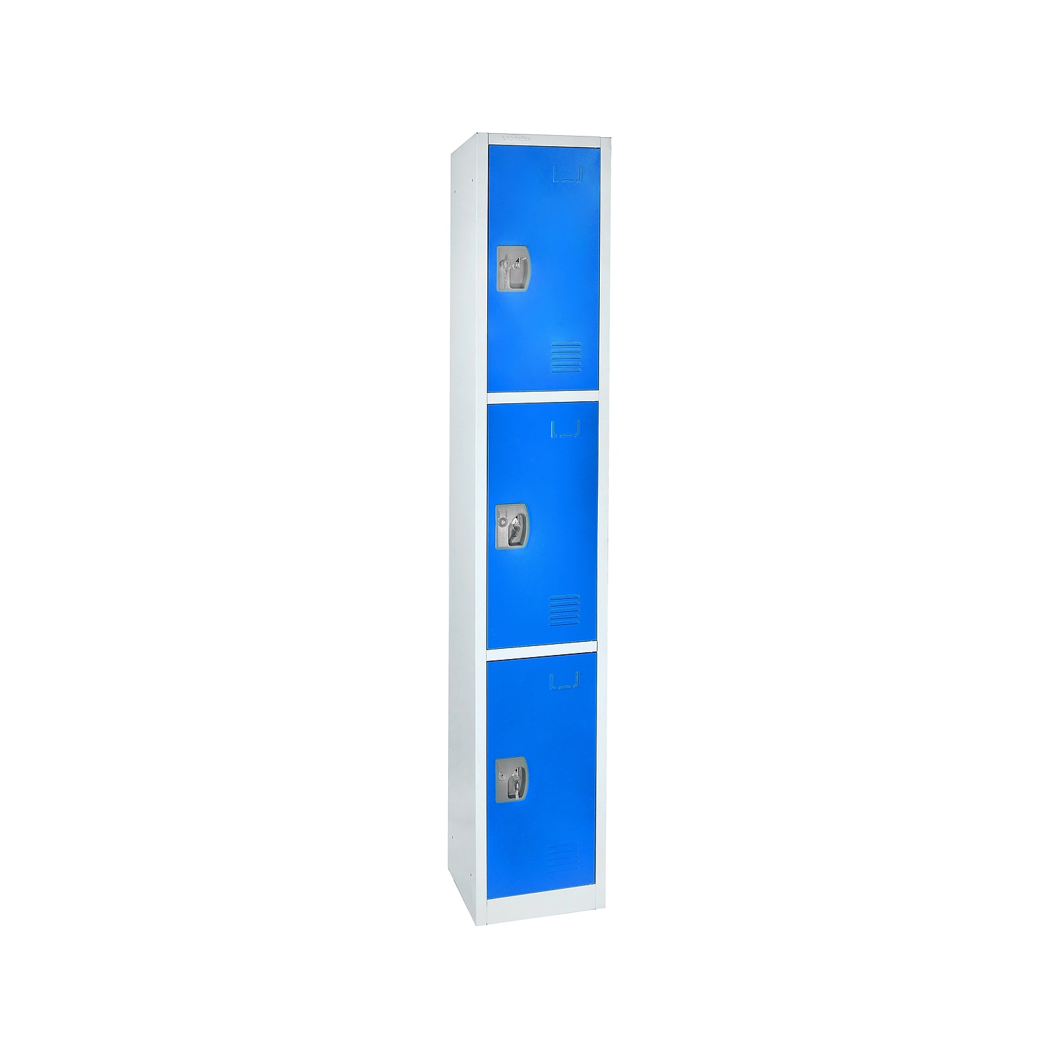 AdirOffice 72 3-Tier Key Lock Blue Steel Storage Locker (629-203-BLU)
