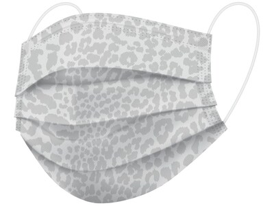 WeCare 3-ply Disposable Face Masks, Combo Pack, Adult, Leopard, 50/Box (WMN100088)