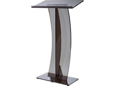 AdirOffice 47 Speaker Podium Lectern, Transparent Black (661-03-BLK)