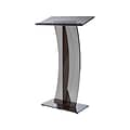 AdirOffice 47 Speaker Podium Lectern, Transparent Black (661-03-BLK)